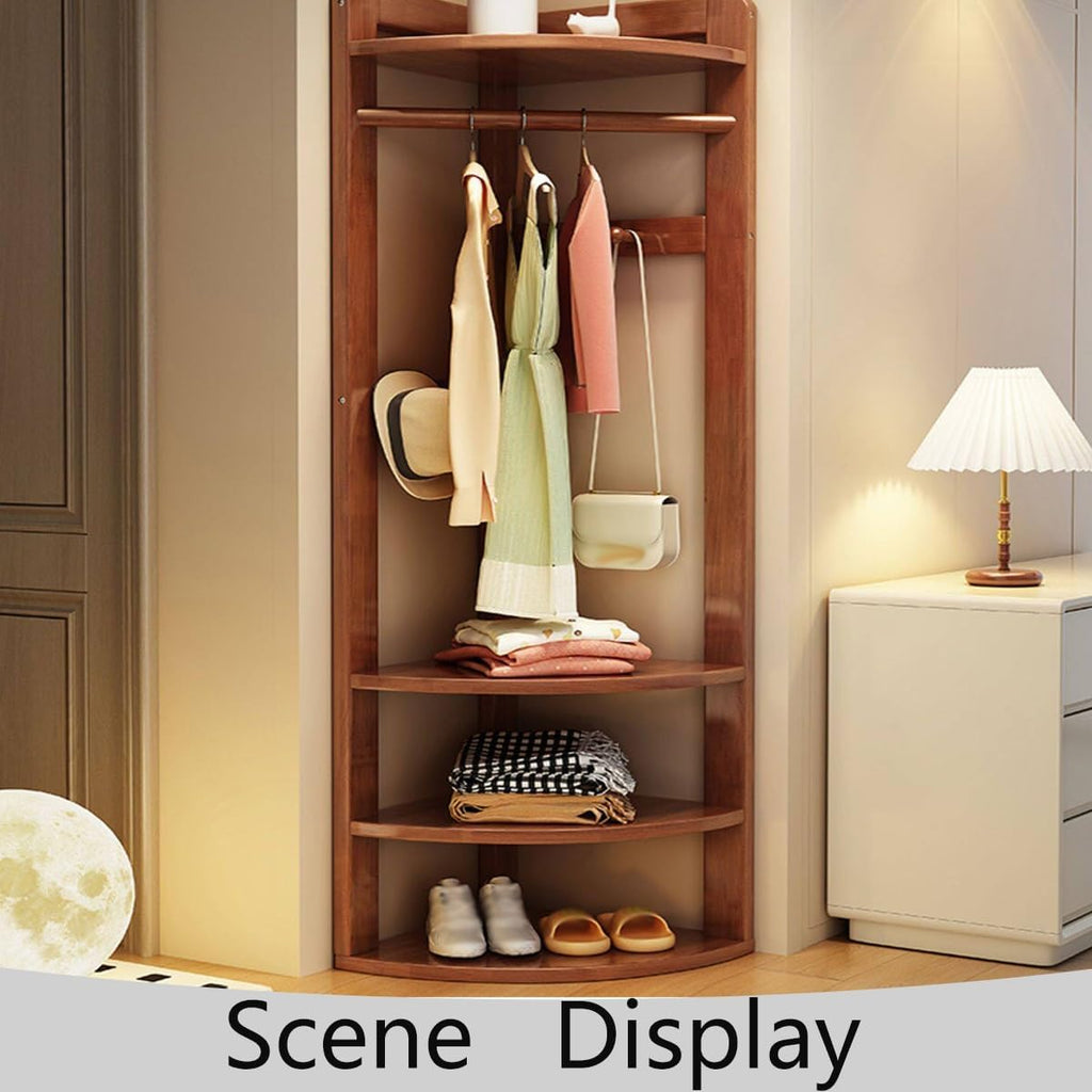 White 3-in-1 Corner Hall Tree Bench