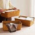 3 Pack Stackable Natural Wicker Baskets