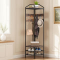 Brown Industrial Corner Hall Tree Rack