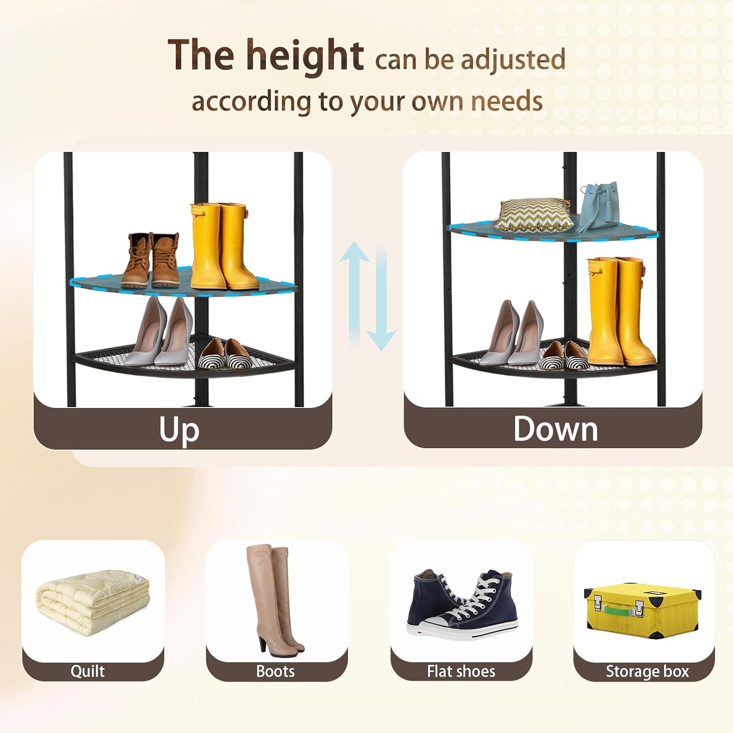 Corner Hall Tree Bench Shoe Storage Rack