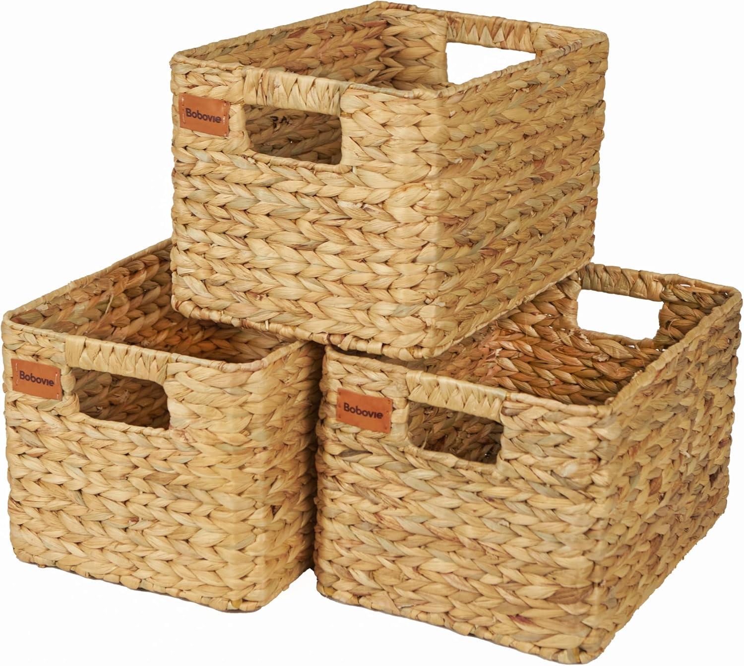 3 Pack Hyacinth Wicker Baskets