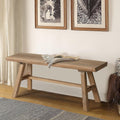 39 Inch Natural Rustic Farmhouse Wood Bench