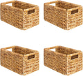 4 Pack Natural Hyacinth Cube Baskets