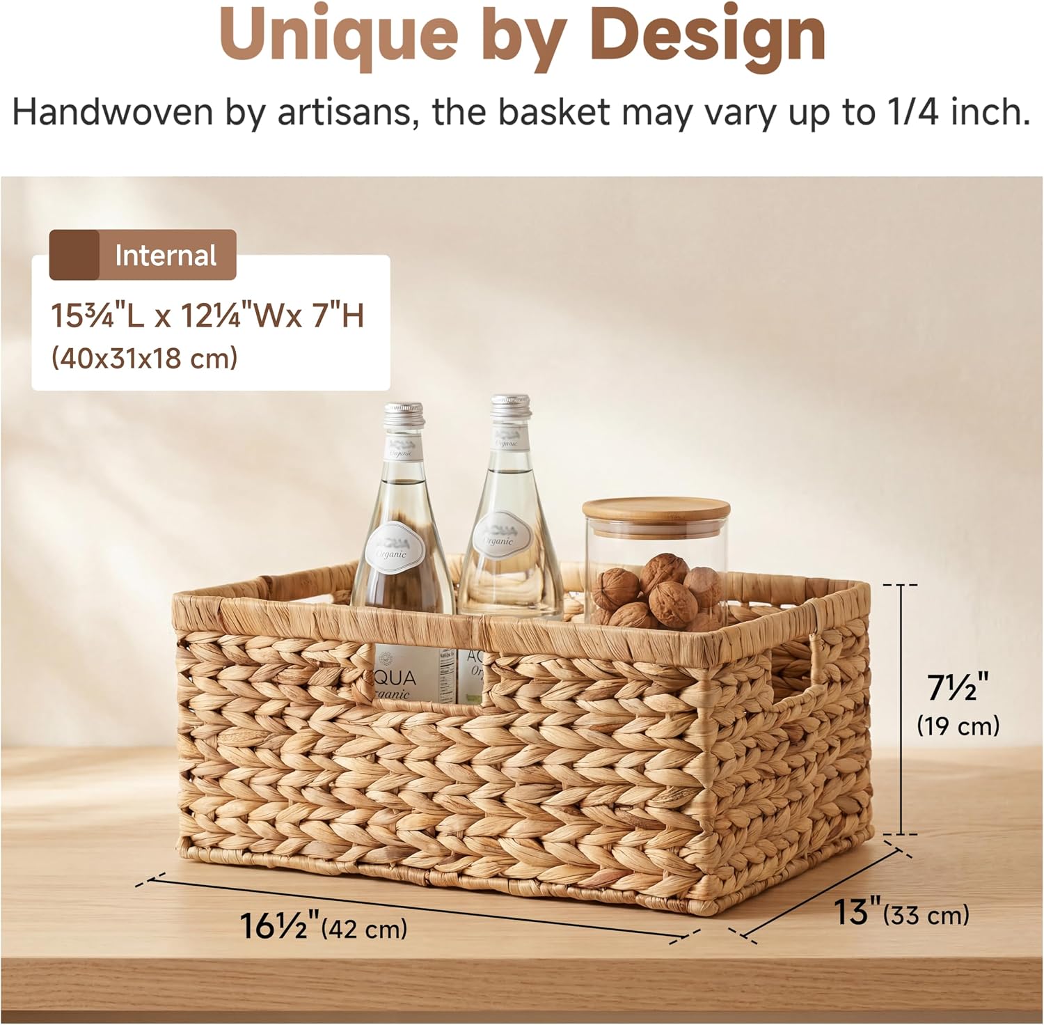 Large Hyacinth Wicker Storage Basket
