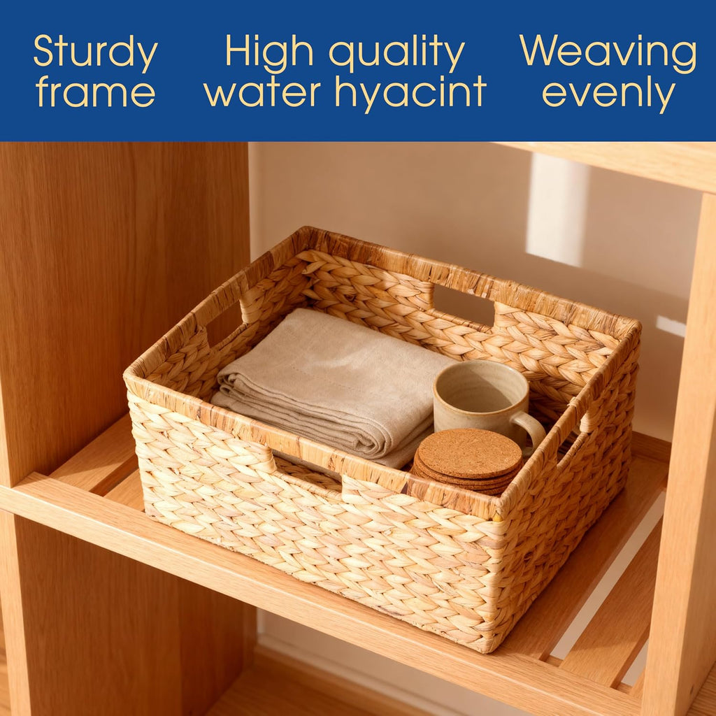 3 Pack Large Hyacinth Storage Baskets