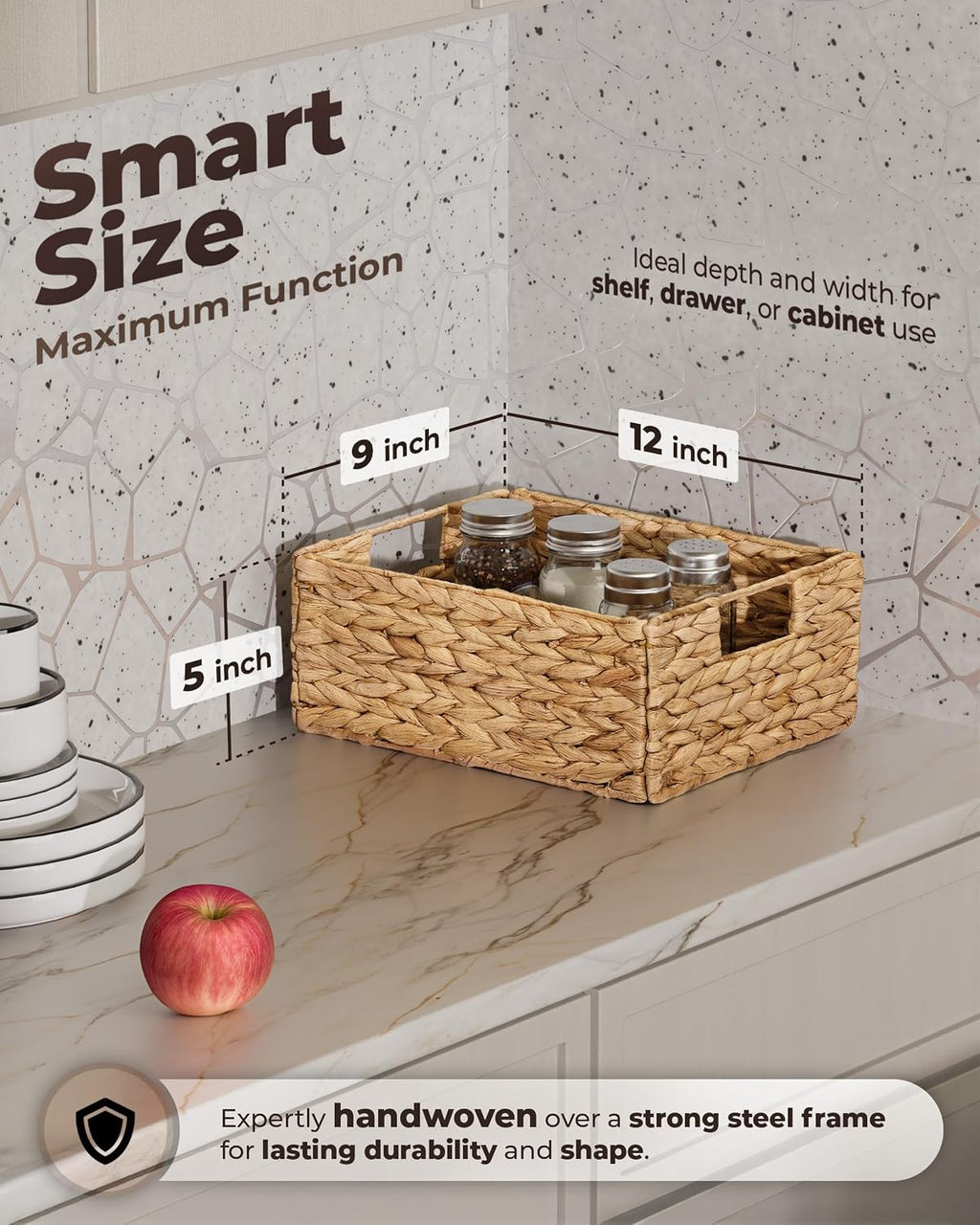 6 Pack Hyacinth Storage Baskets