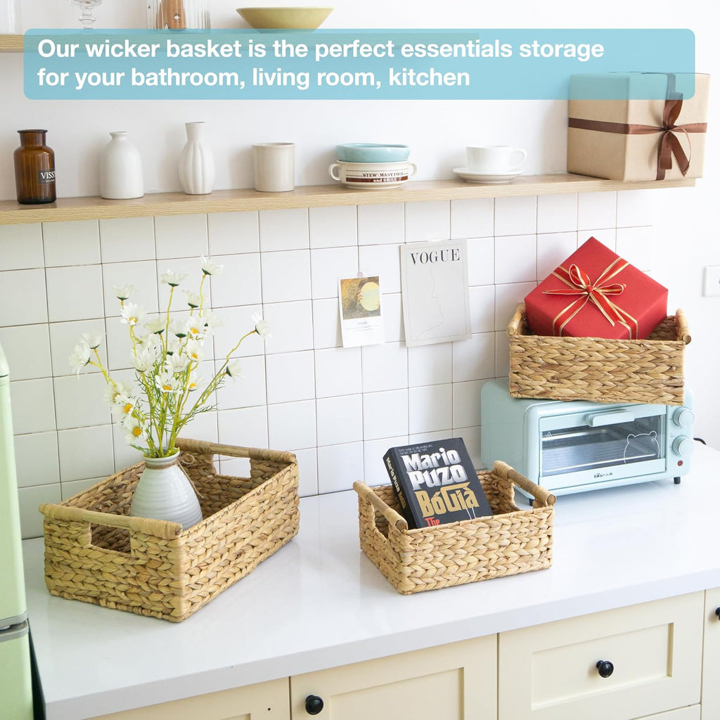 Hyacinth Wicker Storage Baskets