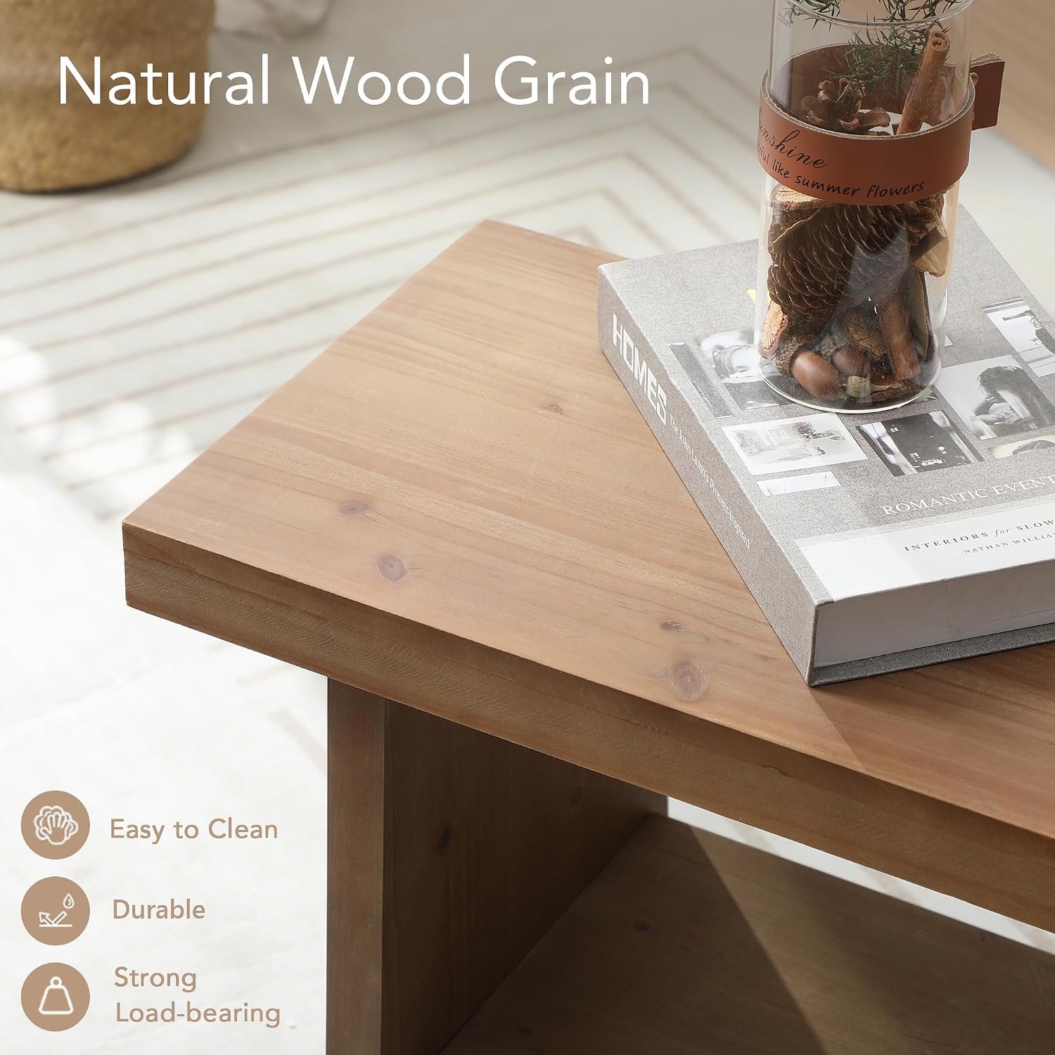 31.5" Brown Farmhouse Storage Bench