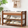 Cushioned Entryway Storage Shoe Bench