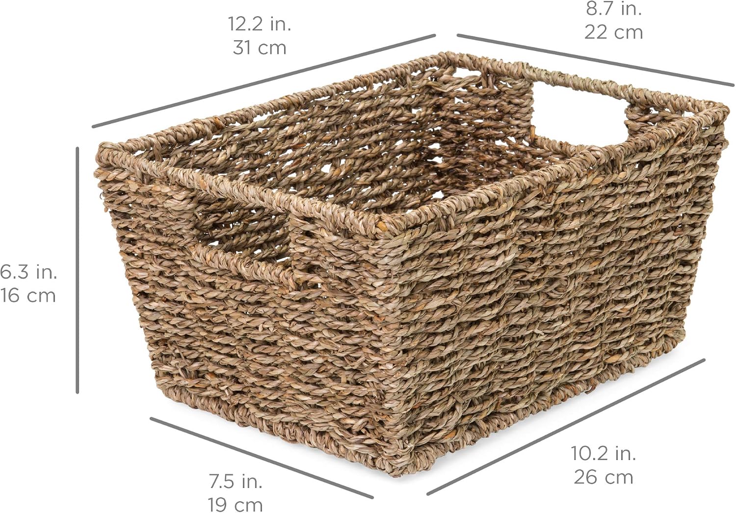 4 Pack Natural Stackable Seagrass Baskets