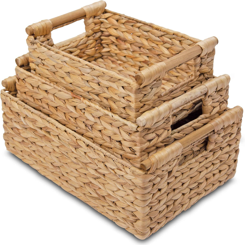 Hyacinth Wicker Storage Baskets