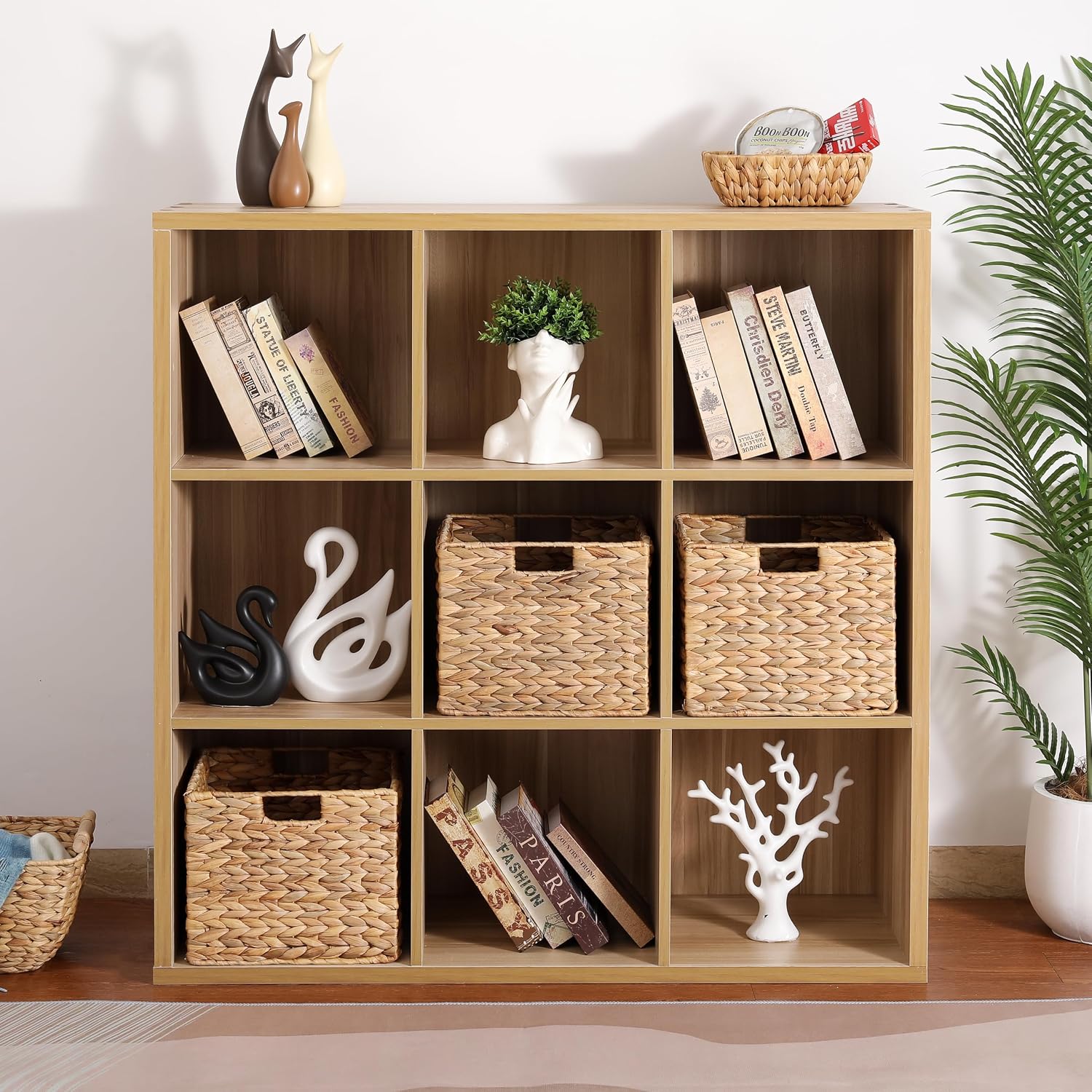4 Pack Foldable Hyacinth Cube Baskets