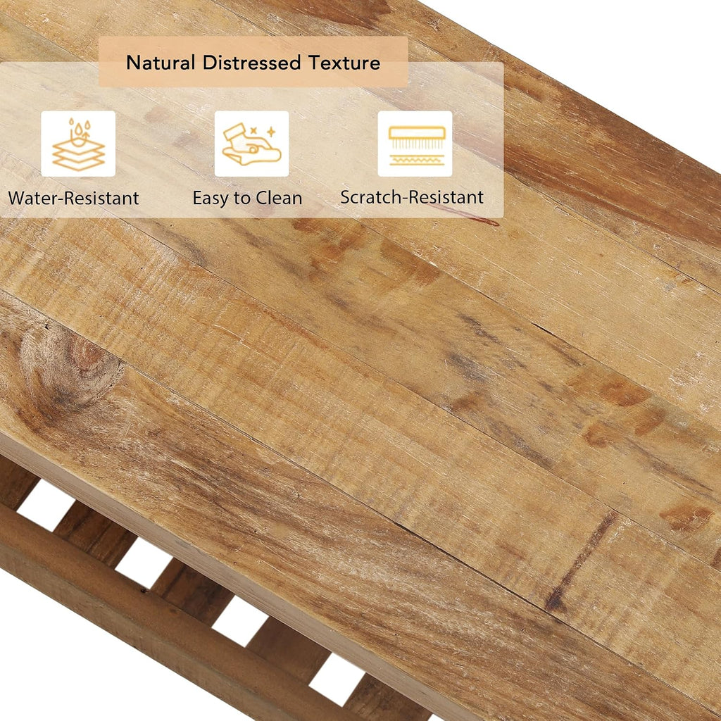 43.3" Reclaimed Wood Storage Bench